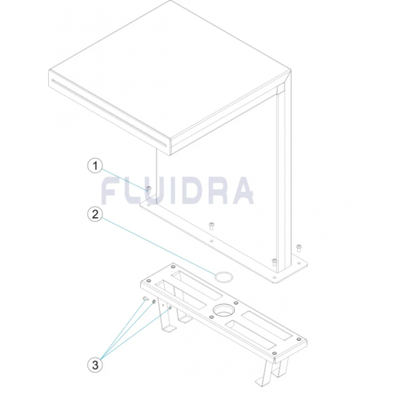 Schéma de la cascade avec ancrage gamme straight.