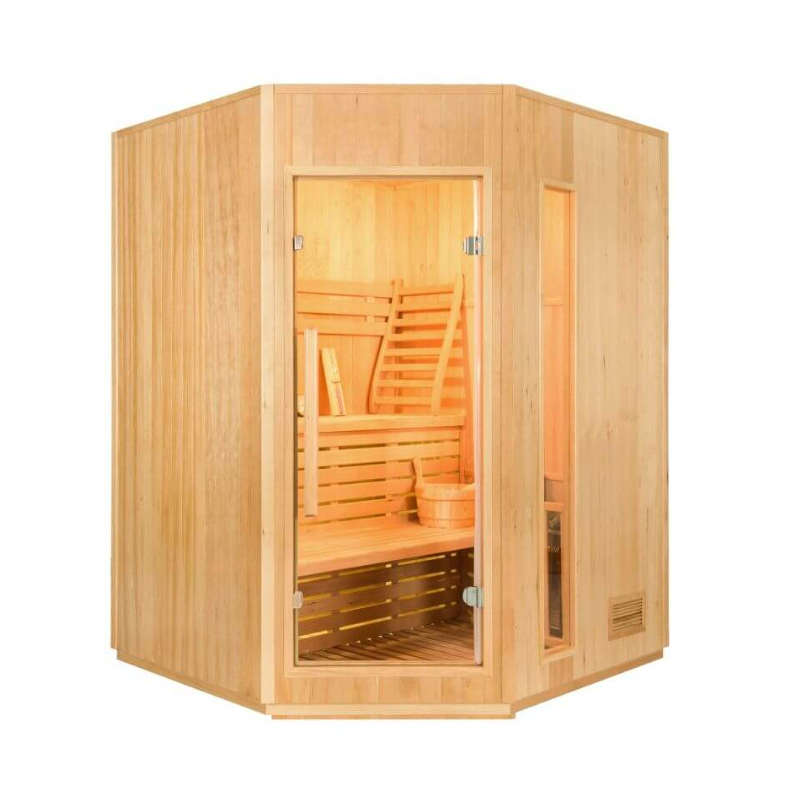 Image du sauna Zen 3 places angulaires.