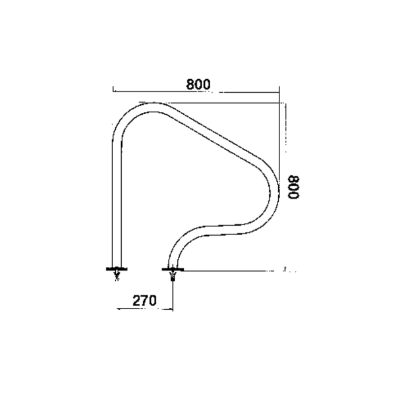 Dimensions de la sortie de bain à sceller.