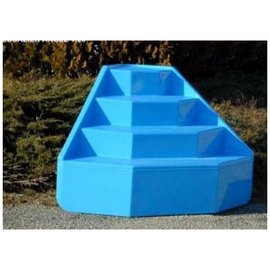 Image de l'escalier d'angle blanc de 125cm.