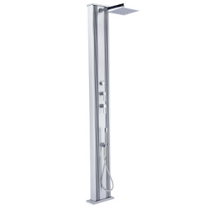 Image de la douche solaire de profil.