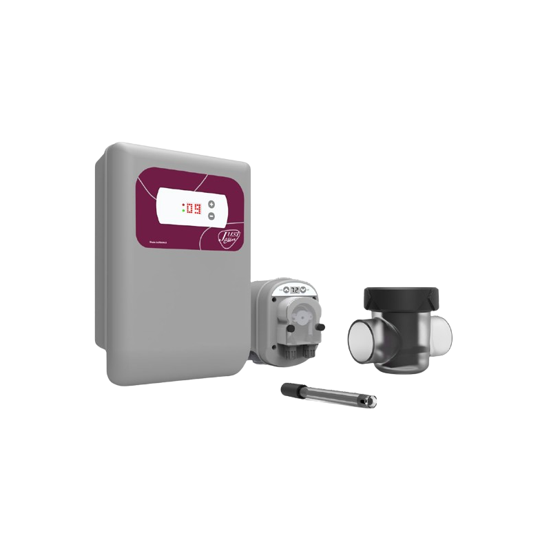 Image du Just Chlor et du régulateur de pH.