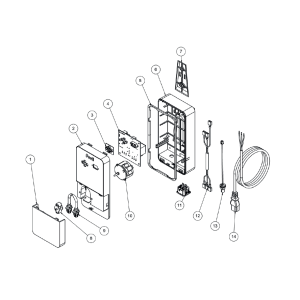 Schéma éclaté du MinipH. Le n°2 représente la façade complète.