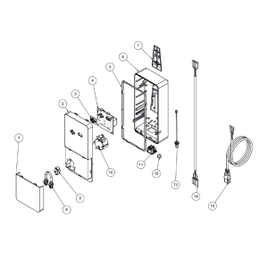 Schéma éclaté du JustpH. Le n°2 représente la façade complète.