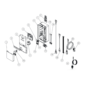 Schéma éclaté du Mini Dosing. Le n°3 représente la façde complète Dosing redox.
