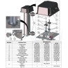 Schéma éclaté du réacteur UV170 - UV250 - UV340 Schéma éclaté du réacteur UV170 - UV250 - UV340
