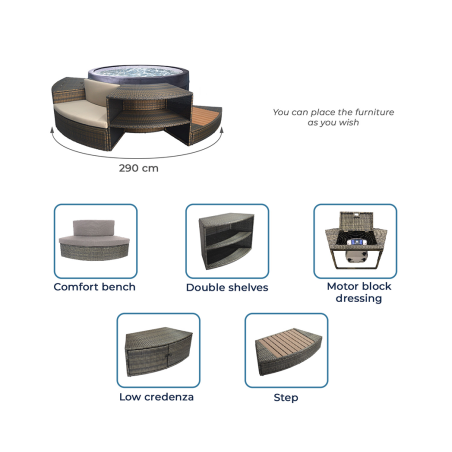 image mobilier pour spa vita 4 places image mobilier pour spa vita 4 places