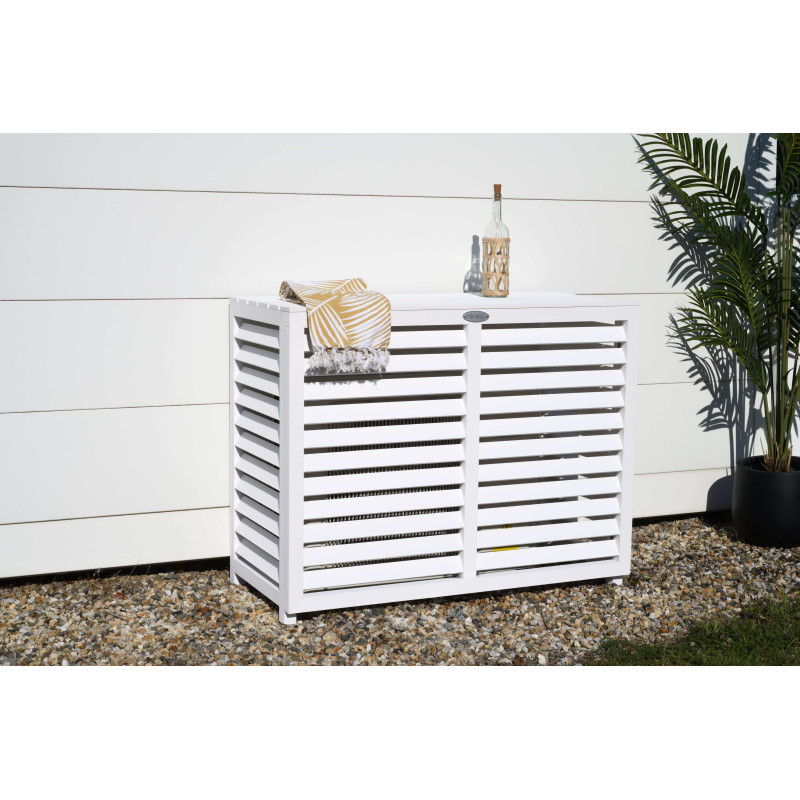 Image du cache climatisation de couleur blanc.