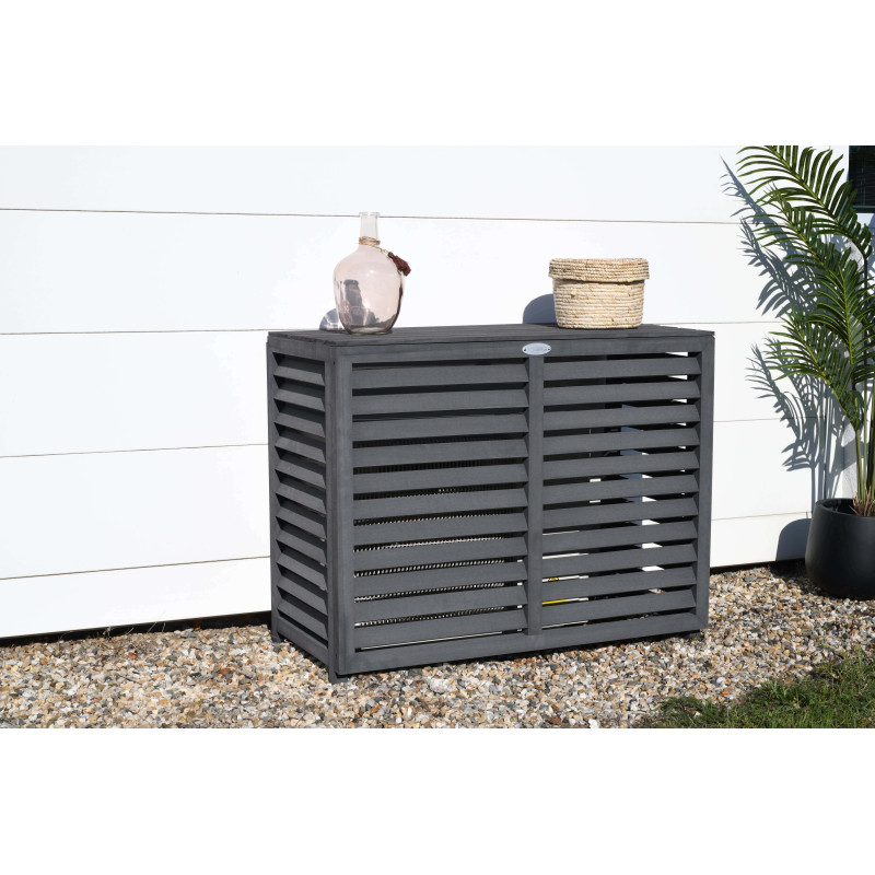 Image du cache climatisation de couleur anthracite.