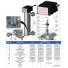 Schéma éclaté du réacteur UV10 UV20 UV30 UV40