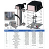 Schéma éclaté du réacteur UV170 UV250 UV340