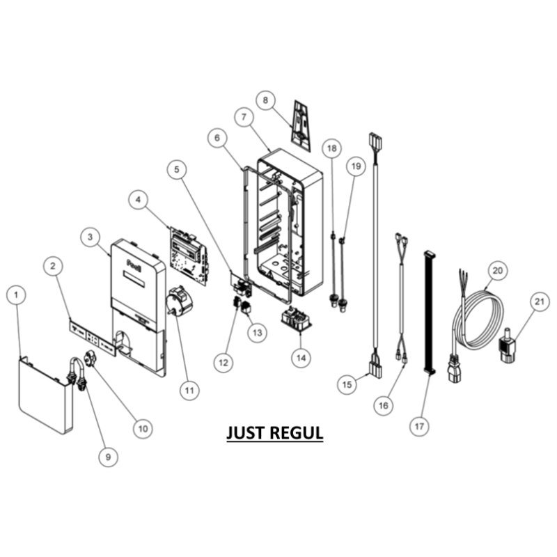 schéma éclaté Just Regul Pool Technologie