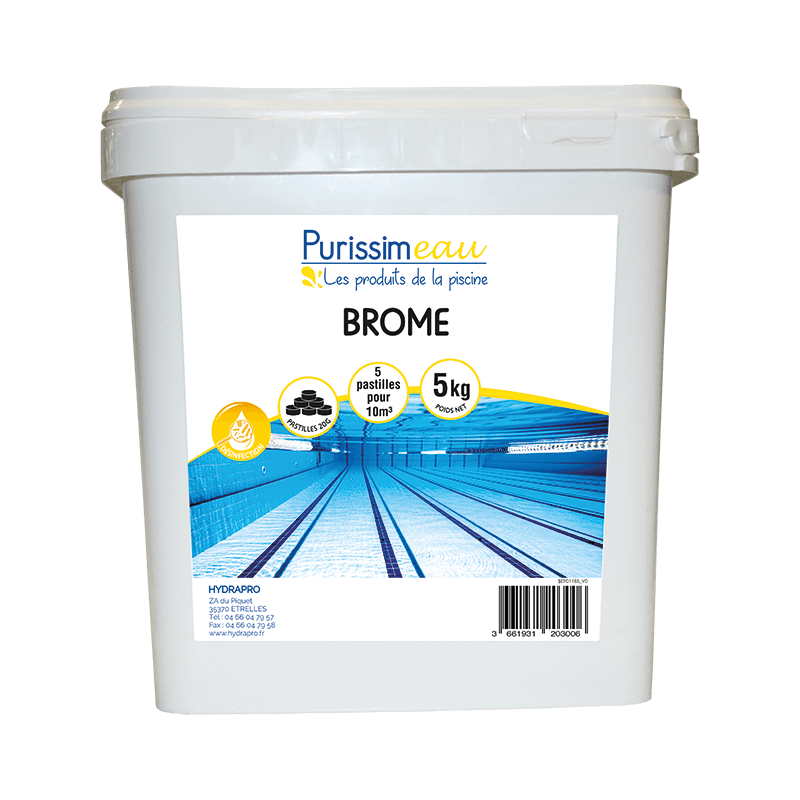 Image d'un seau de brome de 5kg.