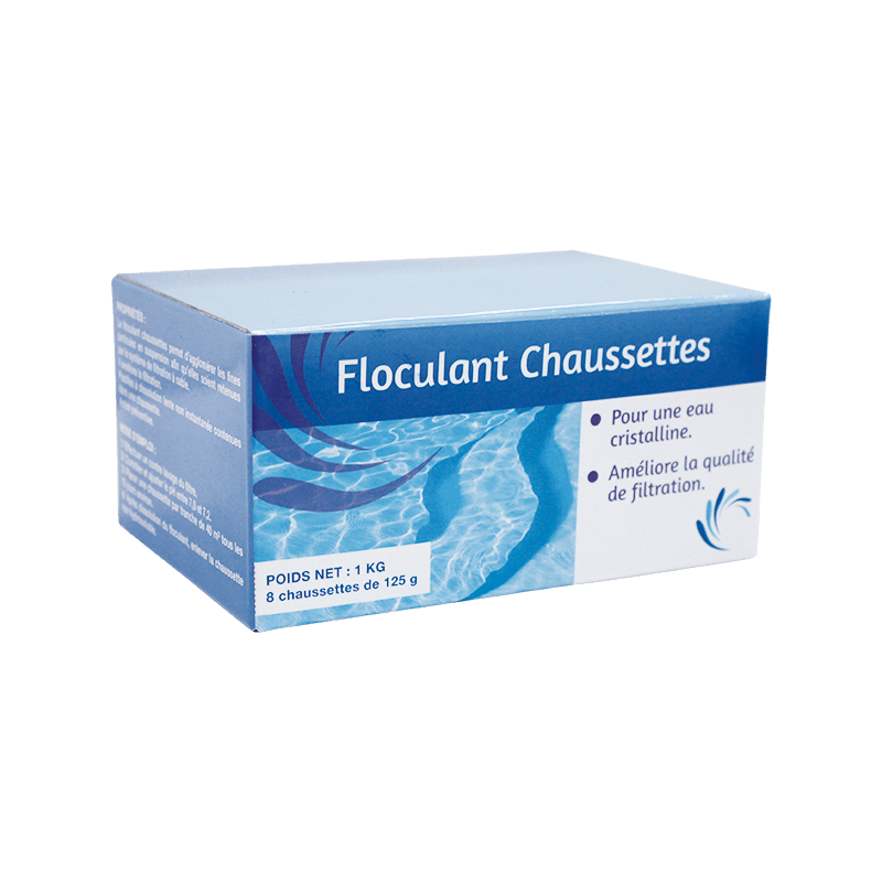 Image de la boîte de floculant chaussettes de 1Kg.